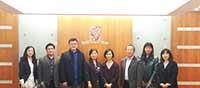 Delegations from Zhengzhou University poses a group photo with representatives from CUHK